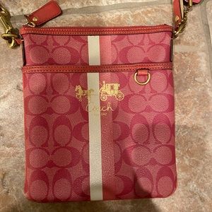 Pink Coach crossbody bag
